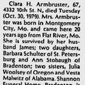 Obituary-ARMBRUSTER Clara H (Wirag)