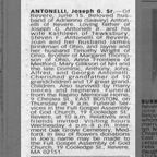 Obituary-ANTONELLI Joseph G Sr