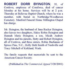 Obituary-BYINGTON Robert Dorr