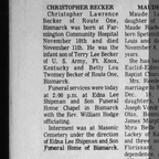 Obituary-BECKER Christopher Lawrence