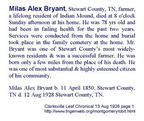 Obituary-BRYANT Milas Alexander