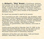 Obituary-BRYANT Richard Lucian