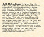 Obituary-CULLI Melvin Roger