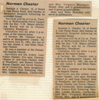 Obituary-CHESTER Norman Arlie Sr