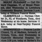 Obituary-CHESTER Norman McGregor Jr