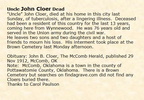 Obituary-CLOER John B