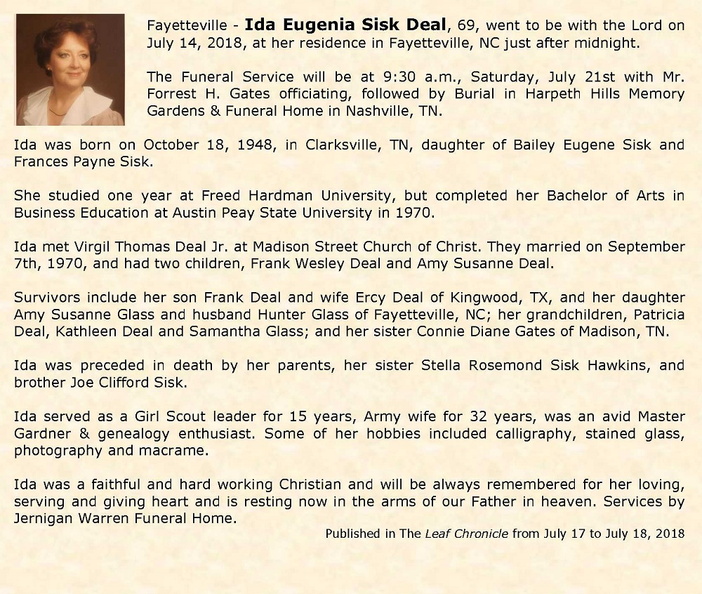 Obituary-DEAL Ida E (Sisk).jpg