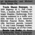 Obituary-DONEGAN Travis Shawn
