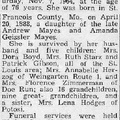 Obituary-GIBSON Minnie (Mayes)