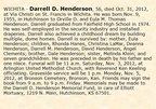 Obituary-HENDERSON Darrell Dean