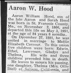 Obituary-HOOD Aaron William