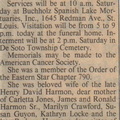 Obituary-HARMON Marion Dell (Crow)