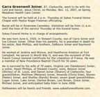 Obituary-JOINER Carra Greenwell