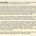 Obituary-KEEGAN Duane Ronald