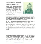 Obituary-KINDRICK Edward Leroy