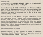 Obituary-LUND Richard Anton