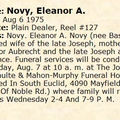 Obituary-NOVY Eleanor A (Bazil)