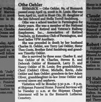 Obituary-OEHLER Othe (Saulsbery)