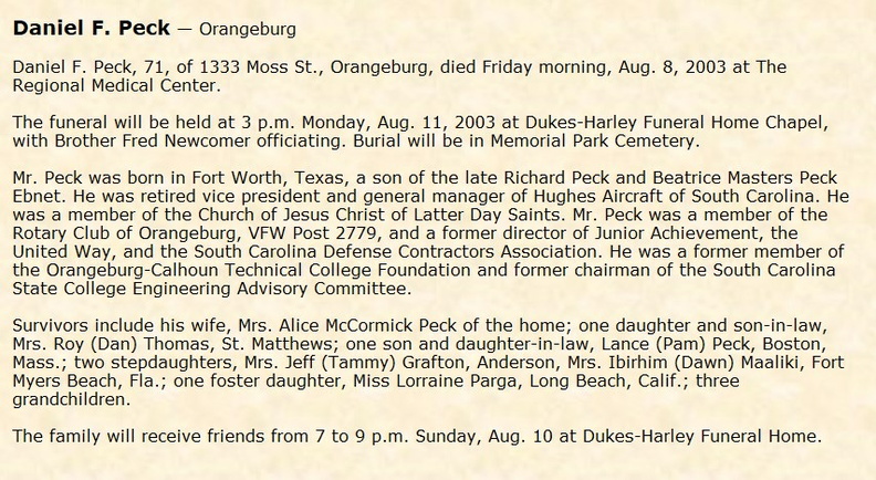 Obituary-PECK Daniel Fayette.jpg