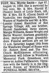 Obituary-POST Myrtle Clarisse (Sanderson) Smith