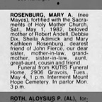 Obituary-ROSENBURG Mary Tempa Ann (Mayes) Andell