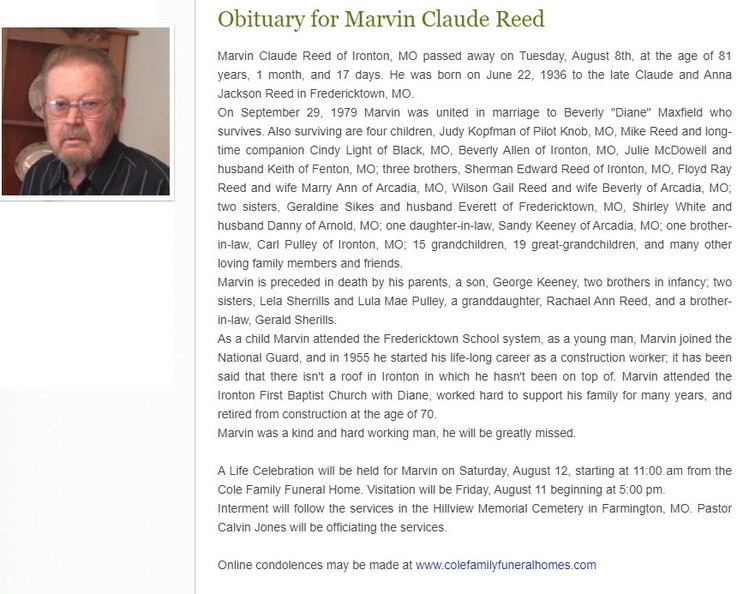 Obituary-REED Marvin Claude.jpg