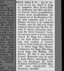 Obituary-REGG Albert Edward Sr