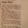 Obituary-ROBBINS Lola May (Comstock)