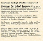 Obituary-TWOMEY Sherman Gay