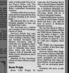 Obituary-WRIGHT Bessie Myrle (Sanderson)