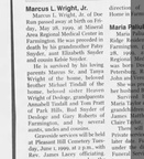 Obituary-WRIGHT Marcus Lynn Jr