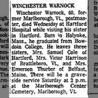 Obituary-WARNOCK Winchester