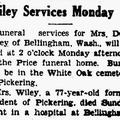 Obituary-WILEY Dora Elizabeth (Lazenby)