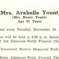 Obituary-YOUNT Lorene Arabelle (Twomey)