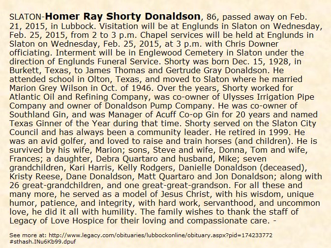 Obituary-DONALDSON Homer Ray.jpg